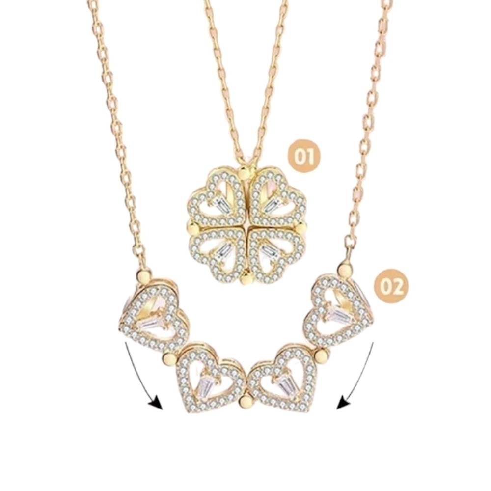 Luck & Love Convertible Crystal Paved Necklace